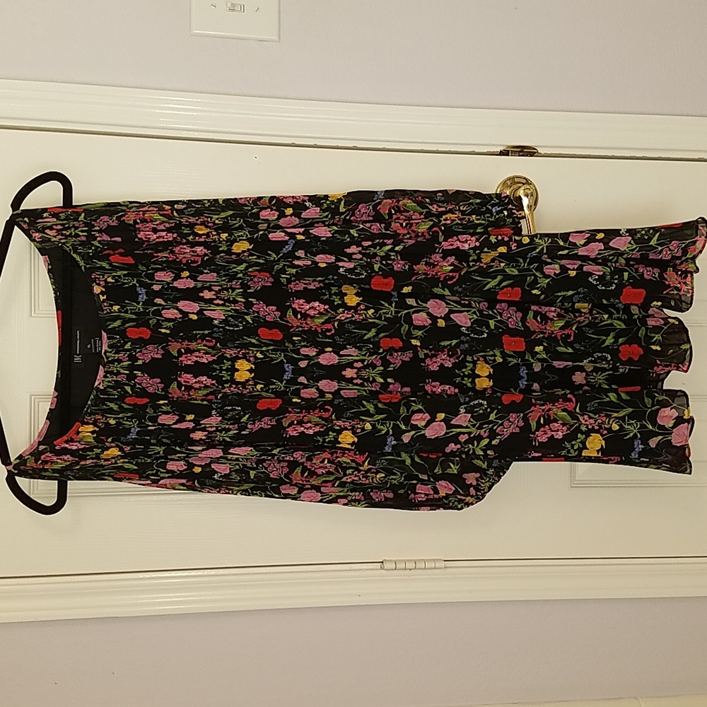 Pleated long sleeved (lined) dress